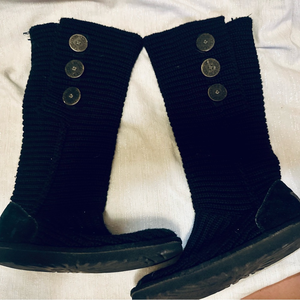 Ugg Australia 5819 Women Classic Cardy Knit Sweater boots shoes sz 7
